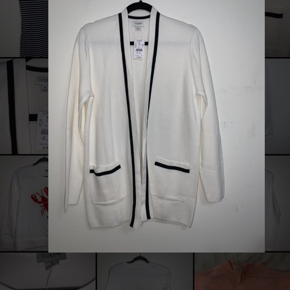 White J crew cardigan size small NWT - Picture 4 of 6